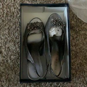 Beautiful silver shoes. Party or special occasion